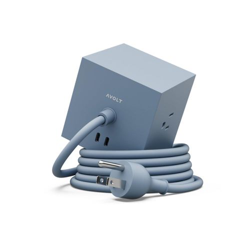 Regleta Avolt 180 cm 3 tomas 2 USB‑C azul