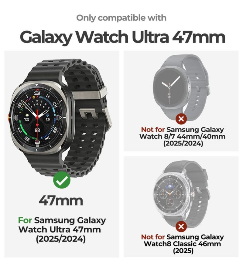 Funda Dexnor para Samsung Galaxy Watch Ultra 47 mm de TPU a prueba de golpes