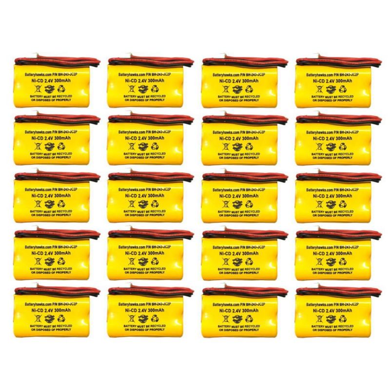 Batería Battery Hawk Ni-CD 2.4 V 300 mAh (paquete de 20 unidades)