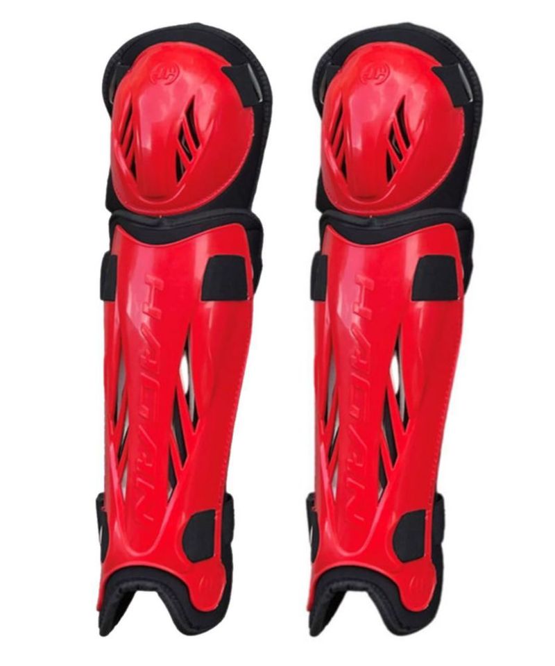 Espinilleras HAGAN 38 cm Rojo Adulto No Ajustables