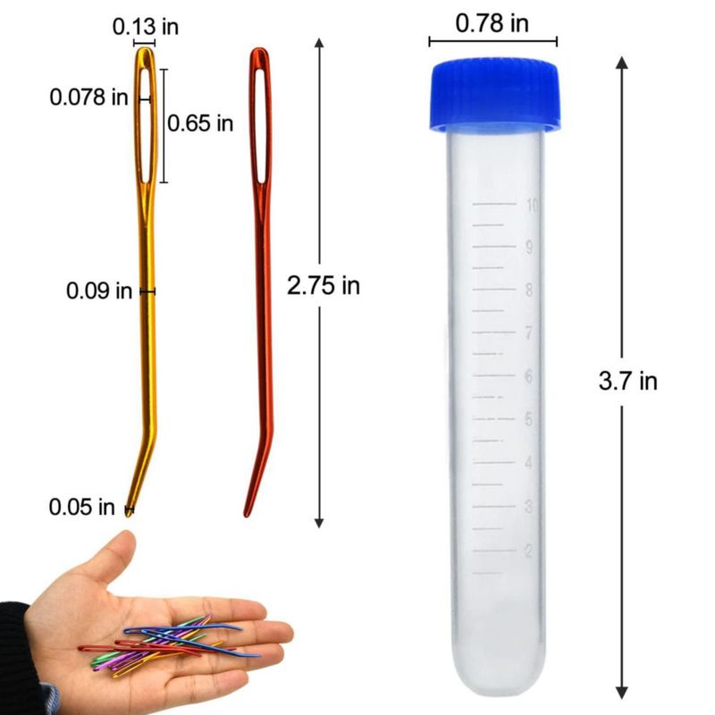 Agujas de Lana Mygeromon de 7 cm de Aluminio – Pack de 10