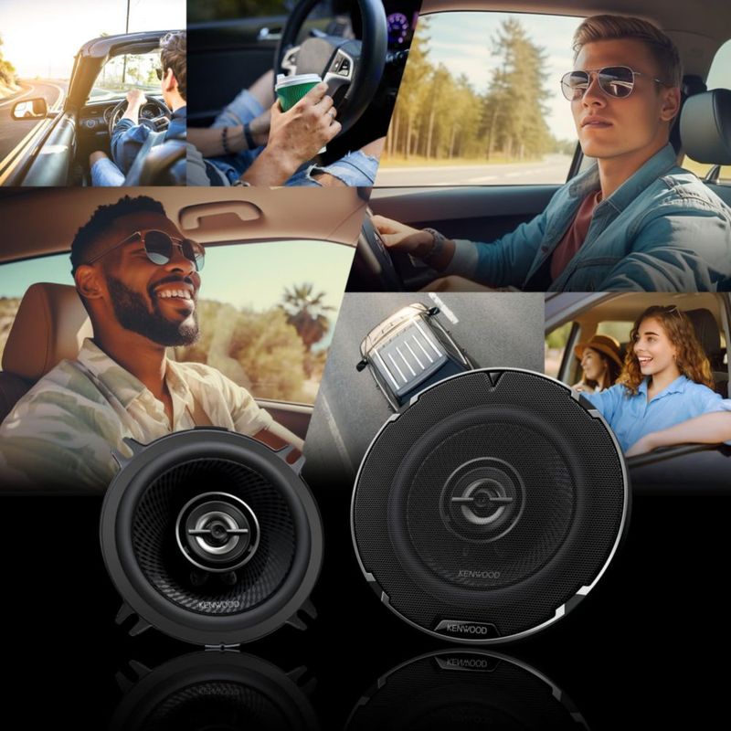 Altavoces para coche Kenwood KFC-1398RS de 525 pulgadas 2 vías y 75 W RMS
