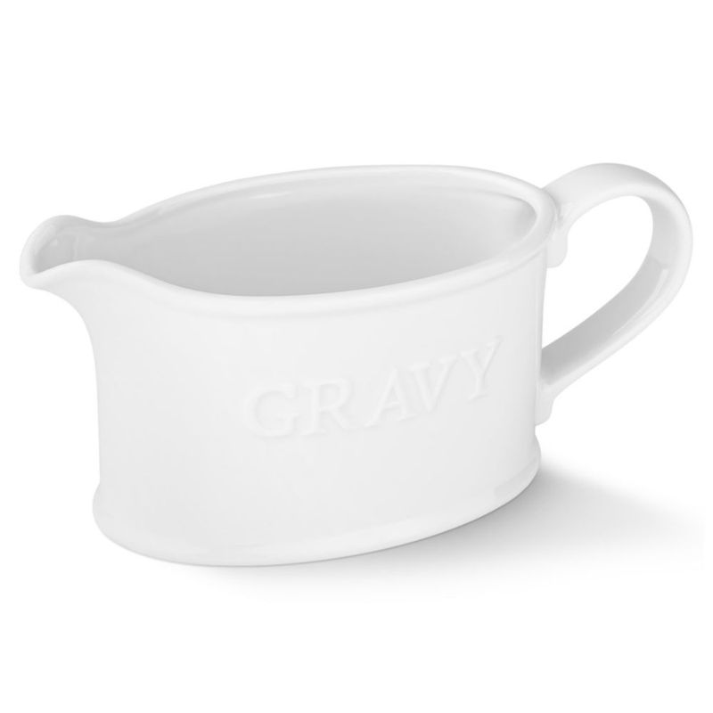 Salsera KooK 532 ml Blanco con relieve estilo granja