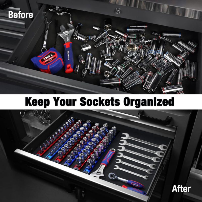 Organizador de Dados WORKPRO 33 cm 1/2" Medida 10 clips