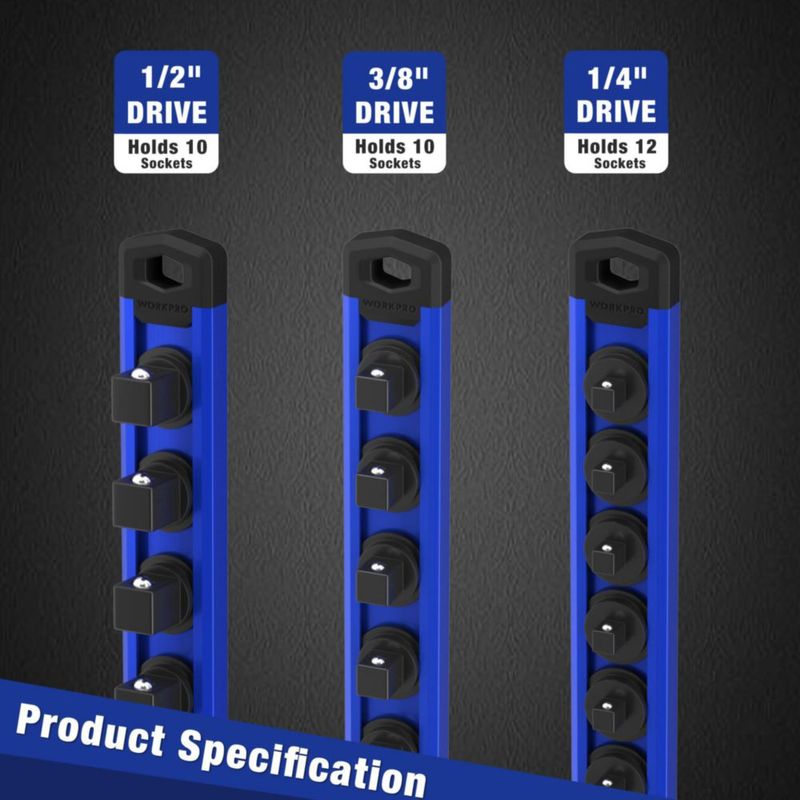 Organizador de Dados WORKPRO 33 cm 1/2" Medida 10 clips