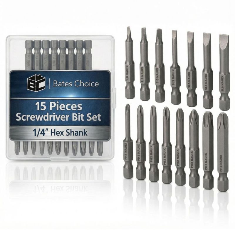 Puntas de destornillador Bates Choice 15 uds 1/4" Hexagonal acero S2