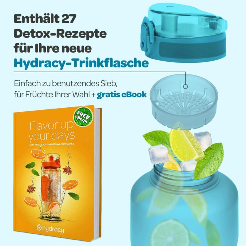 Botella Hydracy 2 L sin BPA Tritan a prueba de fugas