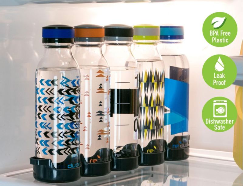 Botella de agua REDUCE 580 ml pack de 5 libre de BPA
