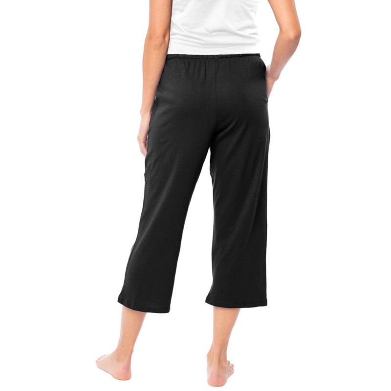 PANTALONES Sexy Basics Capri de Algodón con Cordón y Bolsillos