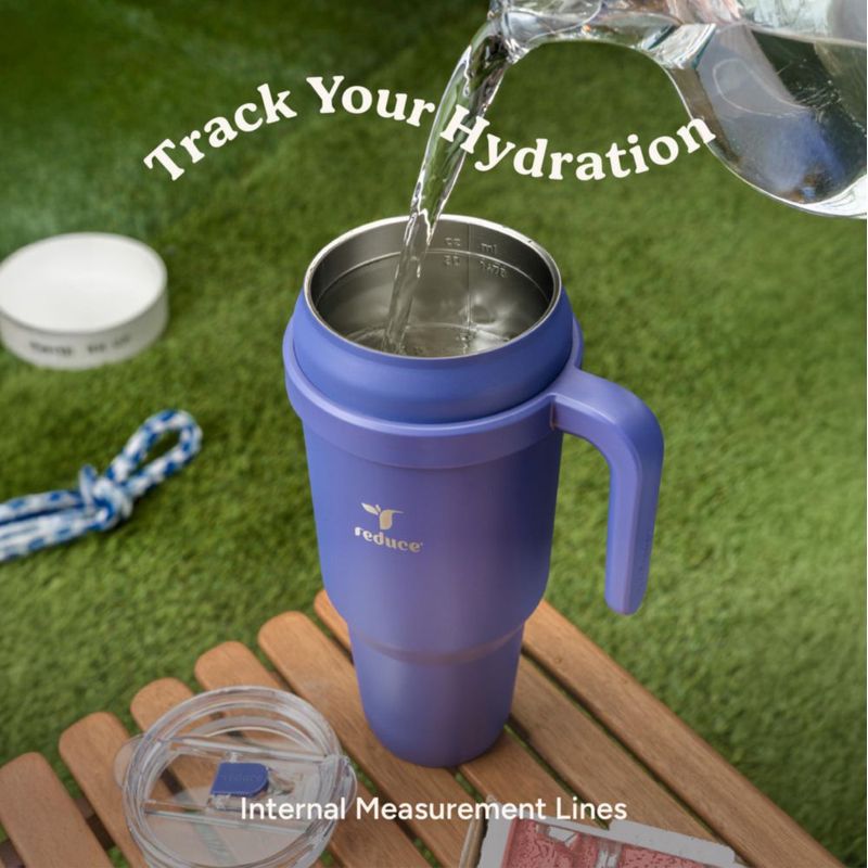 Vaso Térmico REDUCE 1500 ml Lavanda con Asa y Pajilla