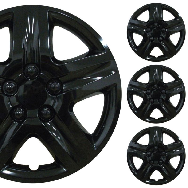 Tapacubos PACRIM 43 cm Negro Brillante 17" Juego de 4