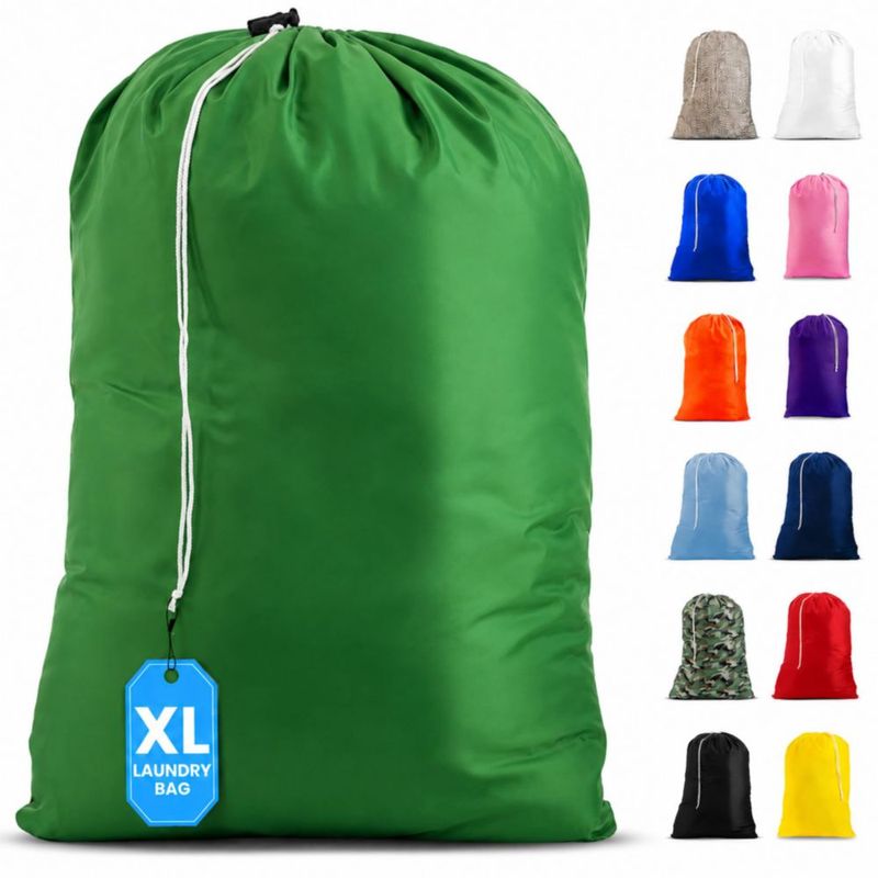 Bolsa de lavandería Handy Laundry XL 56 cm verde con cordón