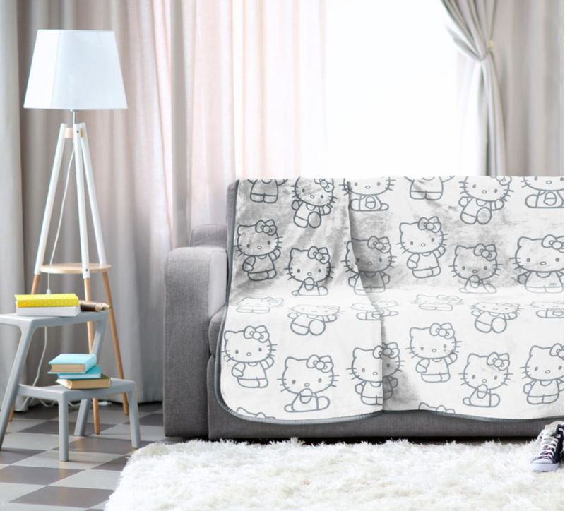 Manta Jay Franco 152 cm x 229 cm Hello Kitty de peluche