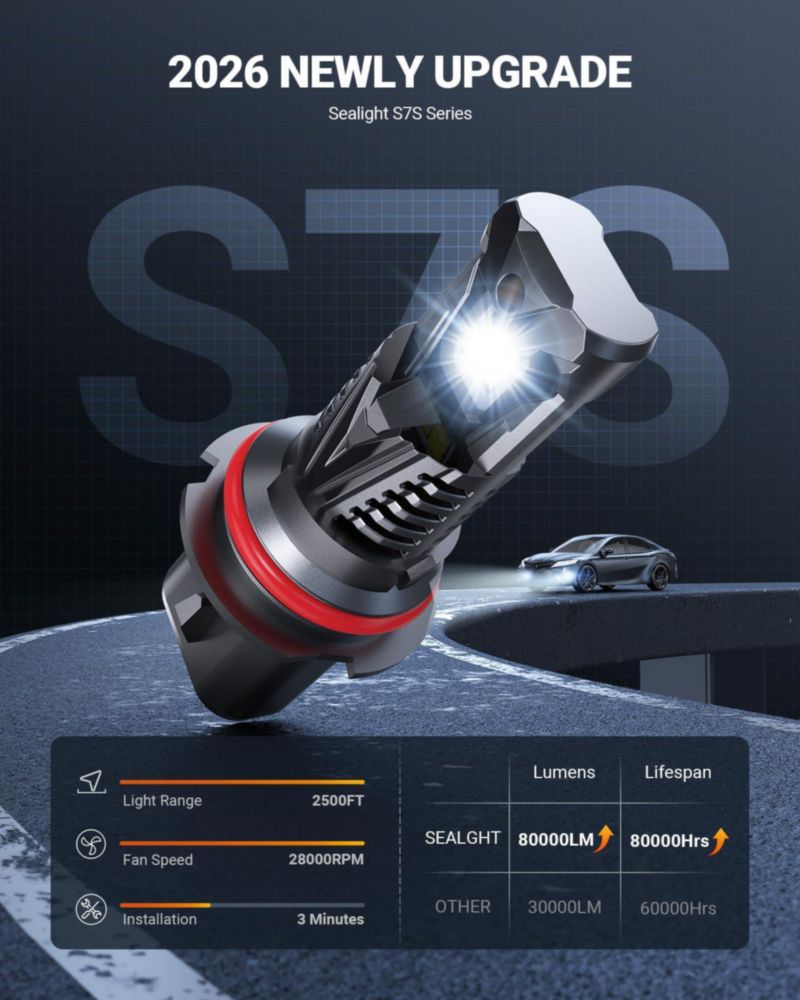 Lámparas de niebla SEALIGHT 9007/HB5 inalámbricas 80.000 lm (2 unidades)