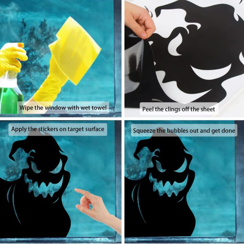 Pegatinas para ventana CCINEE 70 cm x 40 cm – Decoración Halloween