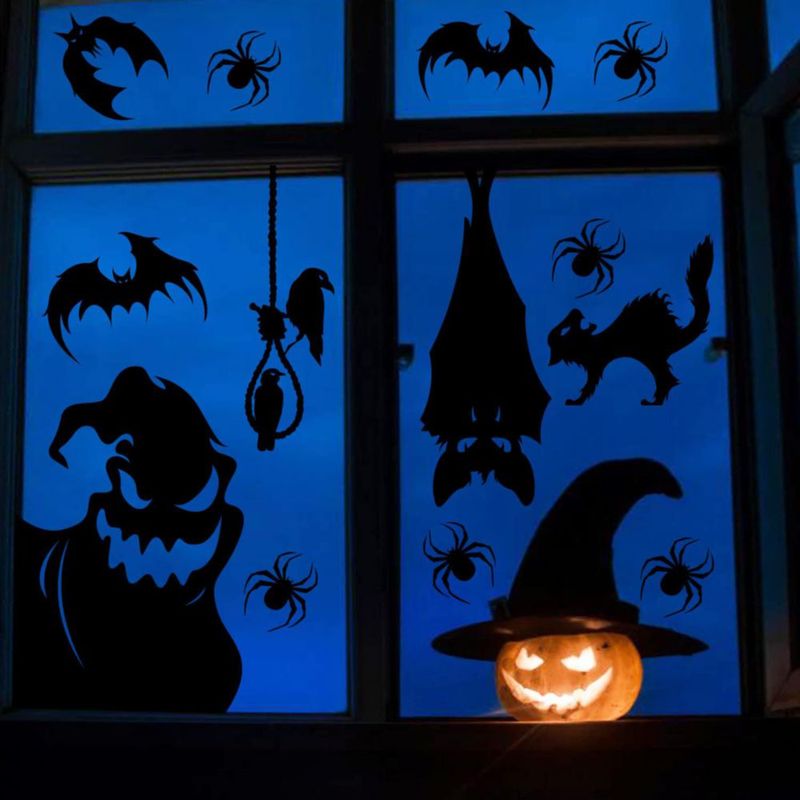 Pegatinas para ventana CCINEE 70 cm x 40 cm – Decoración Halloween