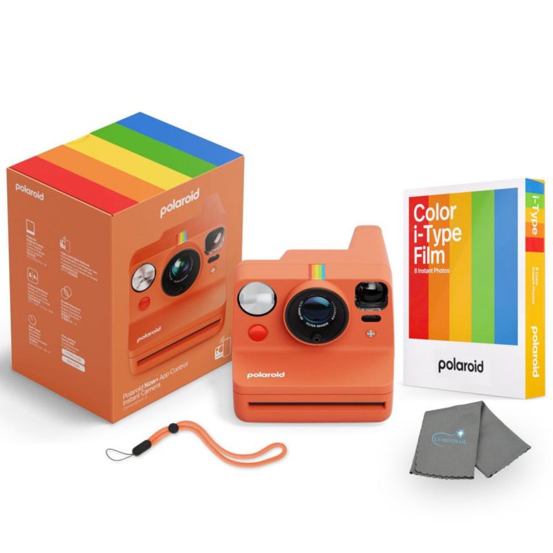 Cámara Instantánea Polaroid Now+ Coral + Paquete de 8 Películas