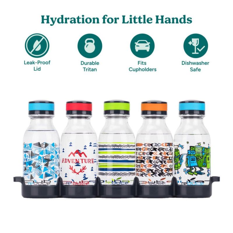 Botella de agua REDUCE 400 ml pack de 5 a prueba de fugas Tritan