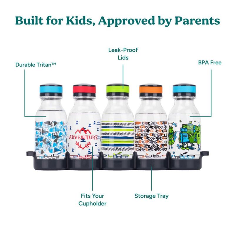Botella de agua REDUCE 400 ml pack de 5 a prueba de fugas Tritan