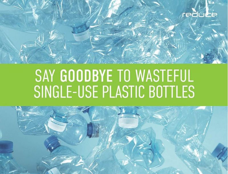 Botella de agua REDUCE 400 ml pack de 5 a prueba de fugas Tritan