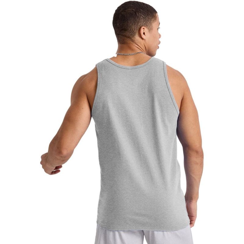 Camiseta sin mangas Hanes pack de 3 color acero claro (algodón)