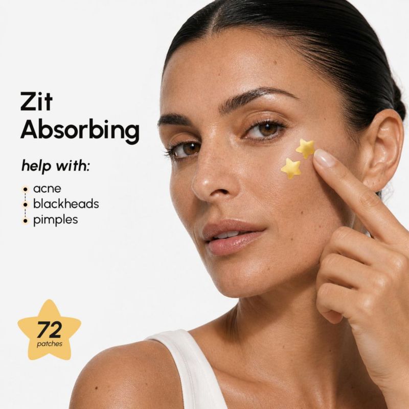 Parche antiacné MAREE Gold Star 72 unidades Hidrocoloide