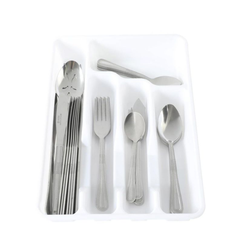 Juego de cubiertos de acero inoxidable de 45 piezas Gibson Home