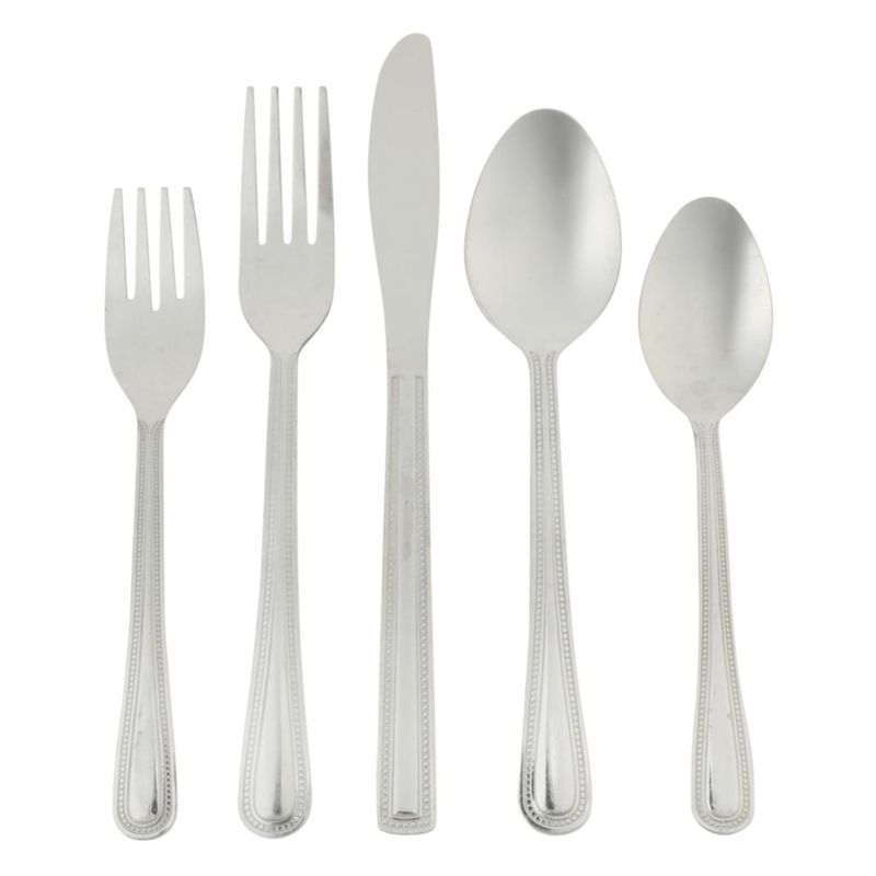 Juego de cubiertos de acero inoxidable de 45 piezas Gibson Home