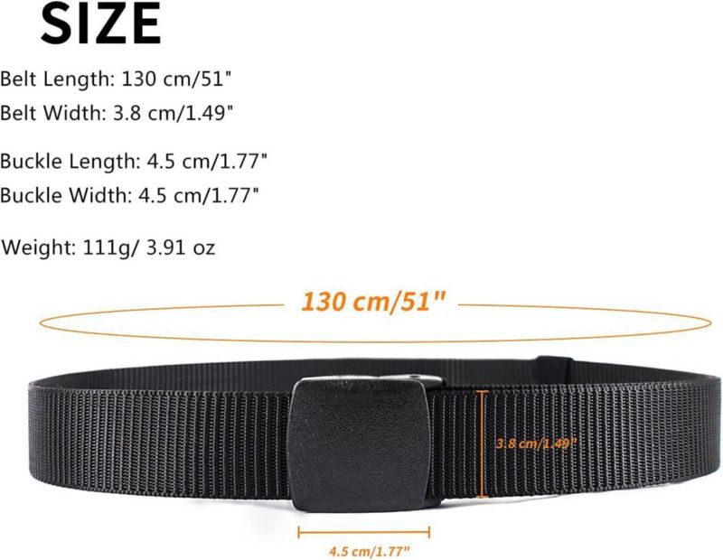 Cinturón Jumbofit Pack de 6 – 130 cm de cinta táctica de nylon