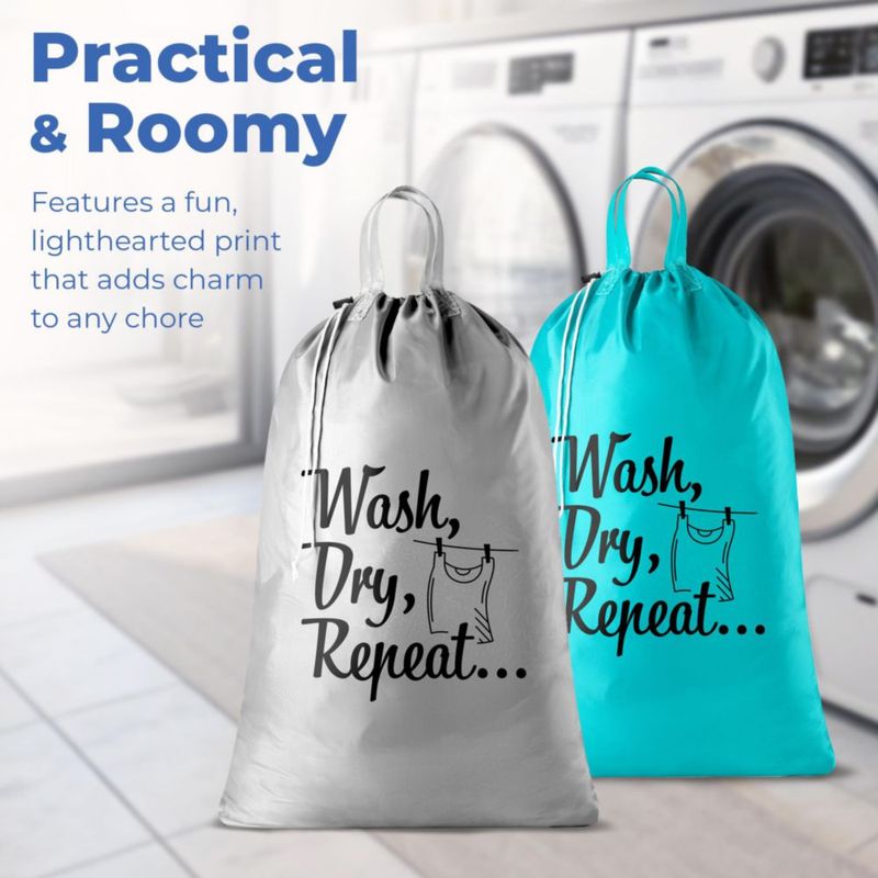 Bolsa de lavandería Handy Laundry 2 unidades - Estampado Turquesa y Gris
