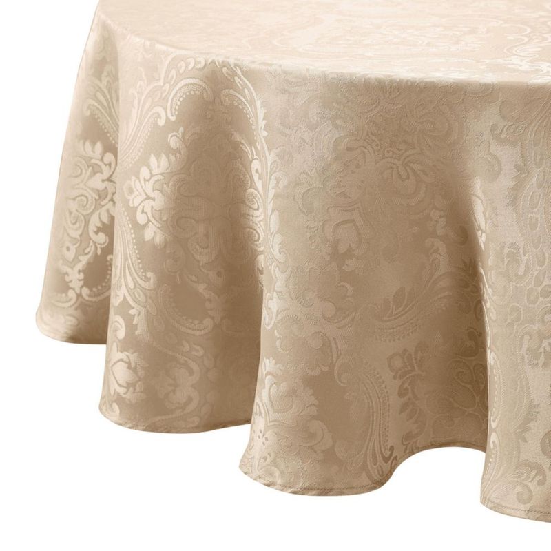 Mantel Threadmade 178 cm Redondo Color Topo con Damasco