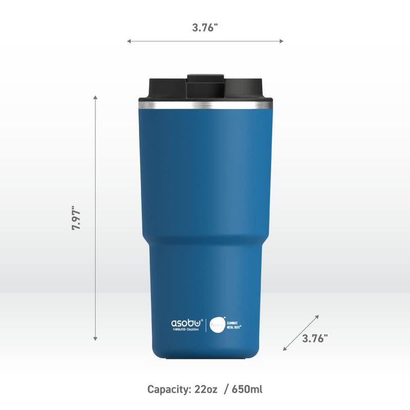 Taza de viaje asobu 620 ml con interior cerámico aislada