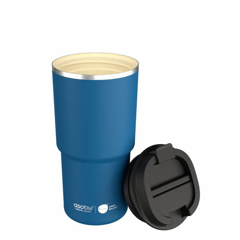 Taza de viaje asobu 620 ml con interior cerámico aislada