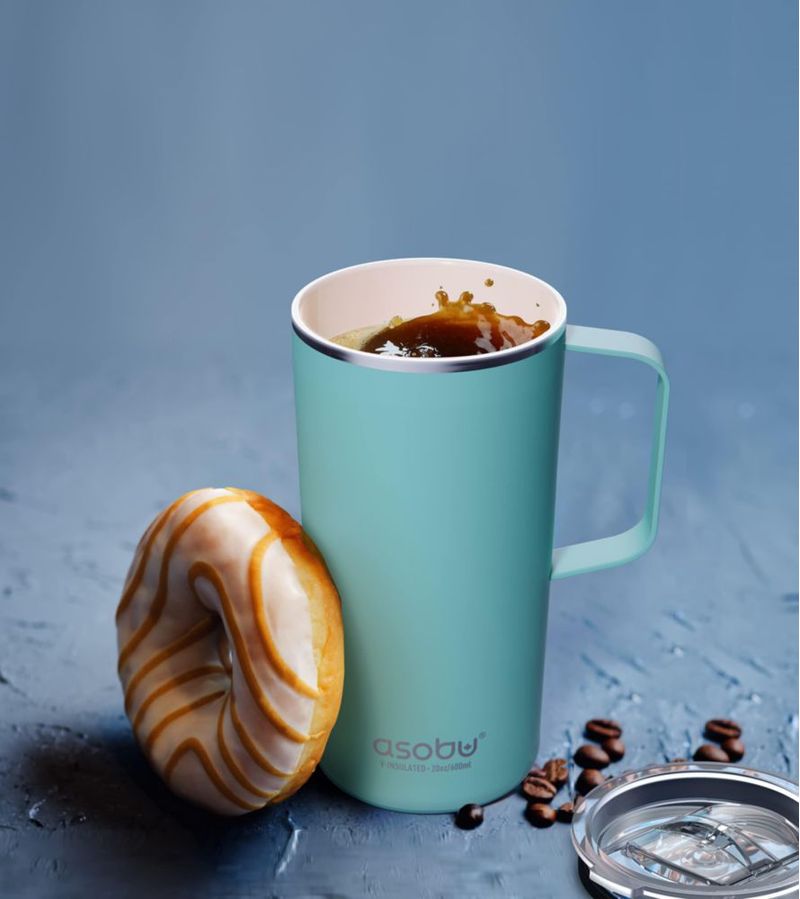 Taza de viaje asobu 600 ml con recubrimiento cerámico