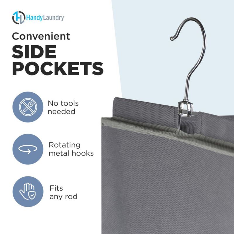 Organizador de armario colgante Handy Laundry de 6 estantes gris