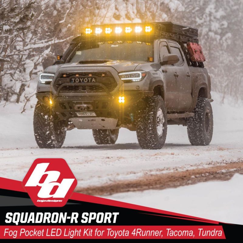 Luz antiniebla Baja Designs Squadron Sport WC negro/plata