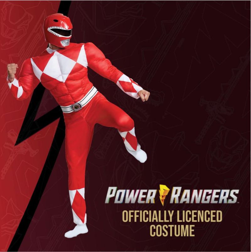 Disfraz Disguise Red Ranger Musculoso para Adultos L/XL