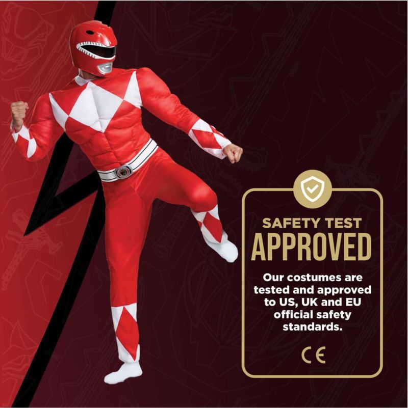 Disfraz Disguise Red Ranger Musculoso para Adultos L/XL