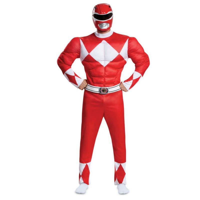 Disfraz Disguise Red Ranger Musculoso para Adultos L/XL