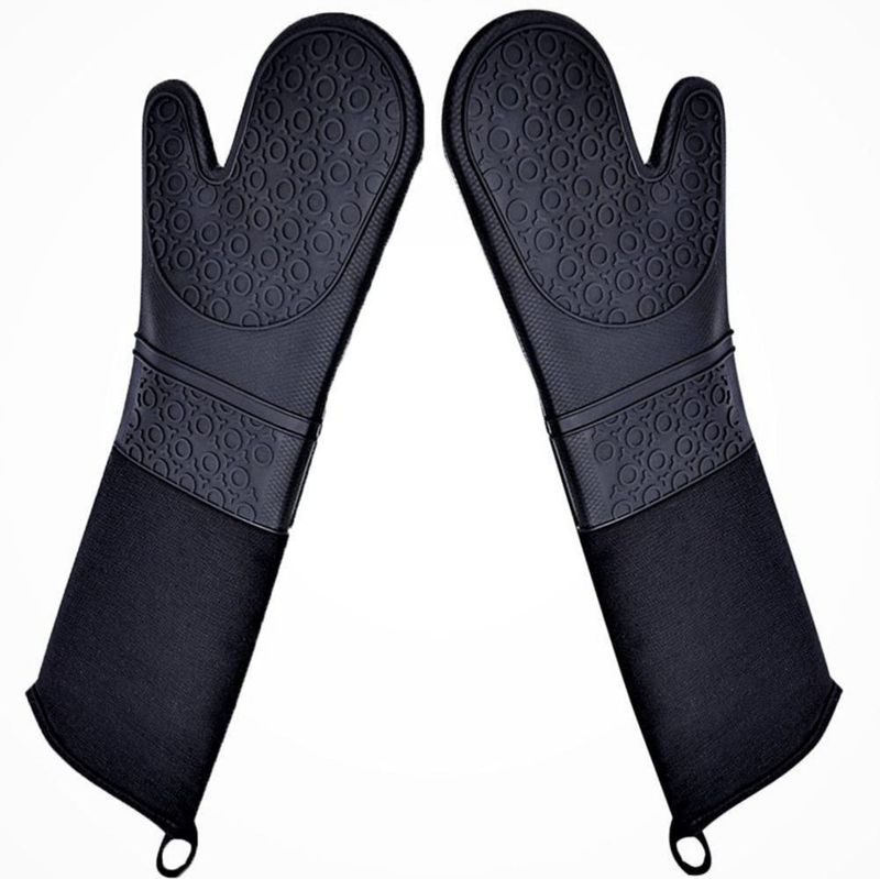 Manoplas de horno DoMii de silicona 50 cm (pack de 2) longitud hasta el codo