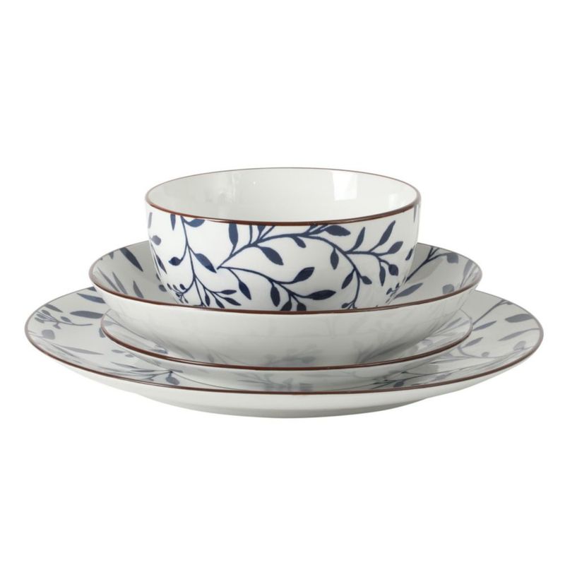Juego de Vajilla Gibson Home 16 piezas azul floral