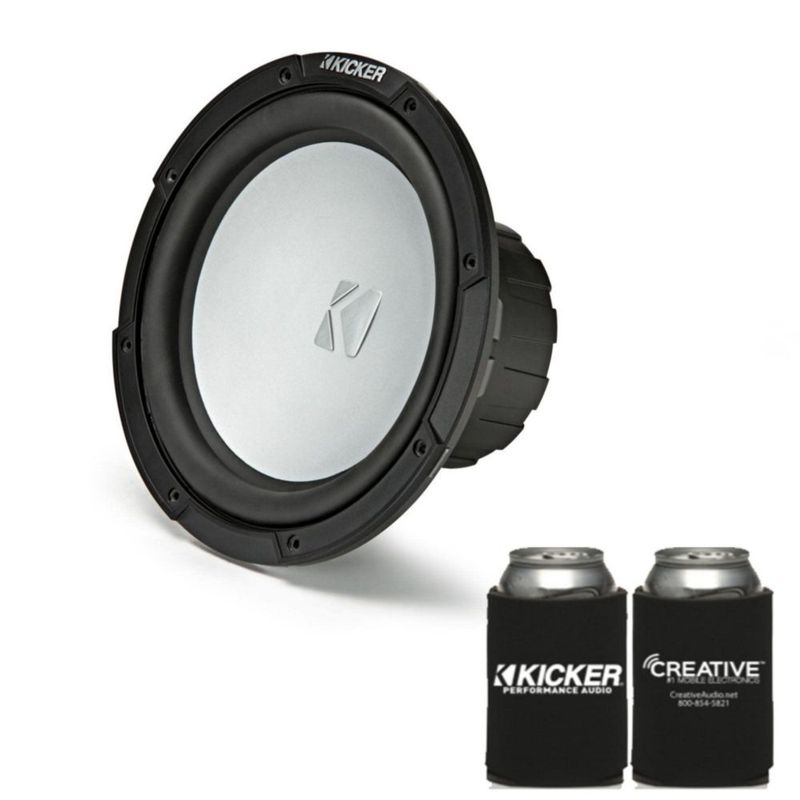 Subwoofer KICKER 25 cm Resistente al Agua 4 Ω Rejilla Blanca