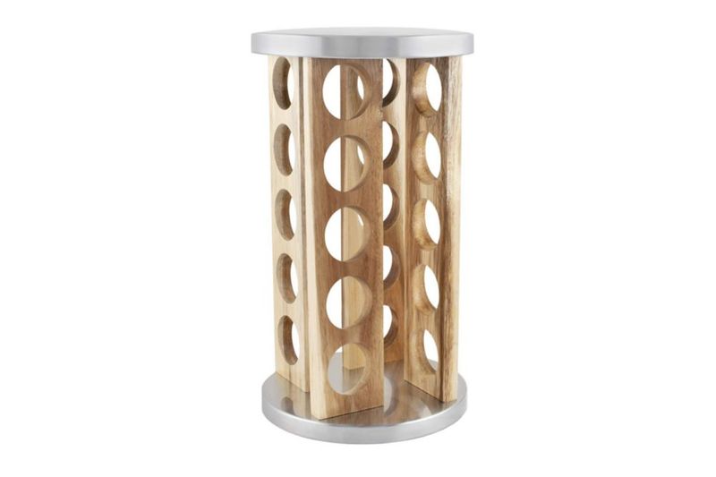Porta especias giratorio Orii de 20 frascos madera de acacia