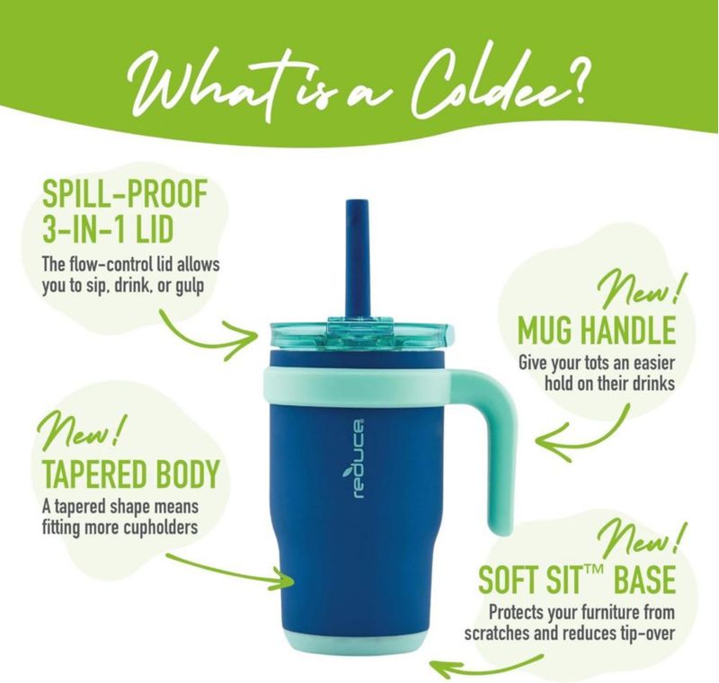 Vaso Bebida REDUCE 420 ml Pack de 2 a prueba de fugas
