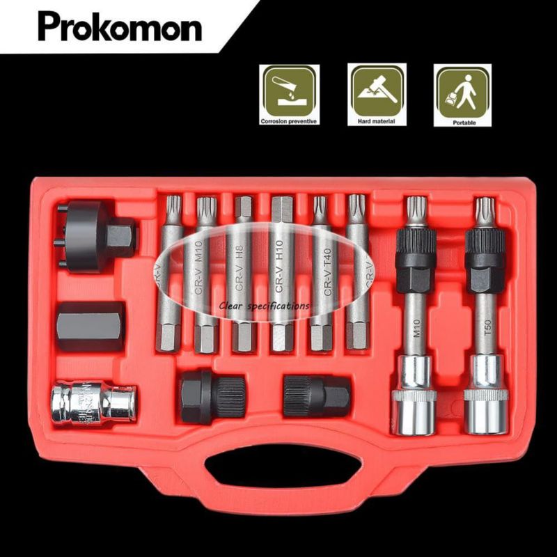 Kit de Herramientas para Poleas de Alternador Prokomon 13 Piezas