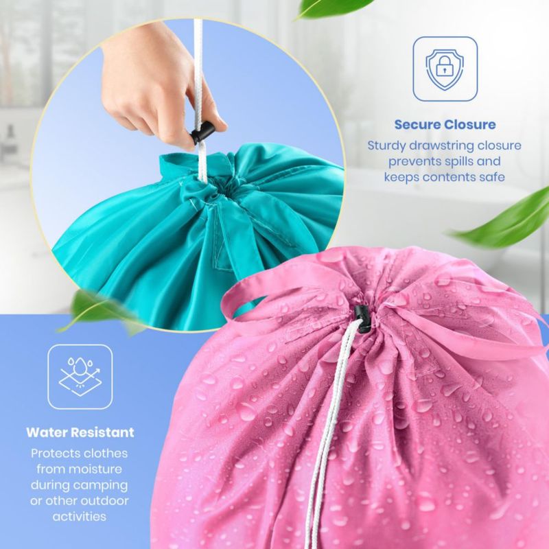 Bolsa de lavandería Handy Laundry 61x91 cm paquete de 2 rosa‑turquesa