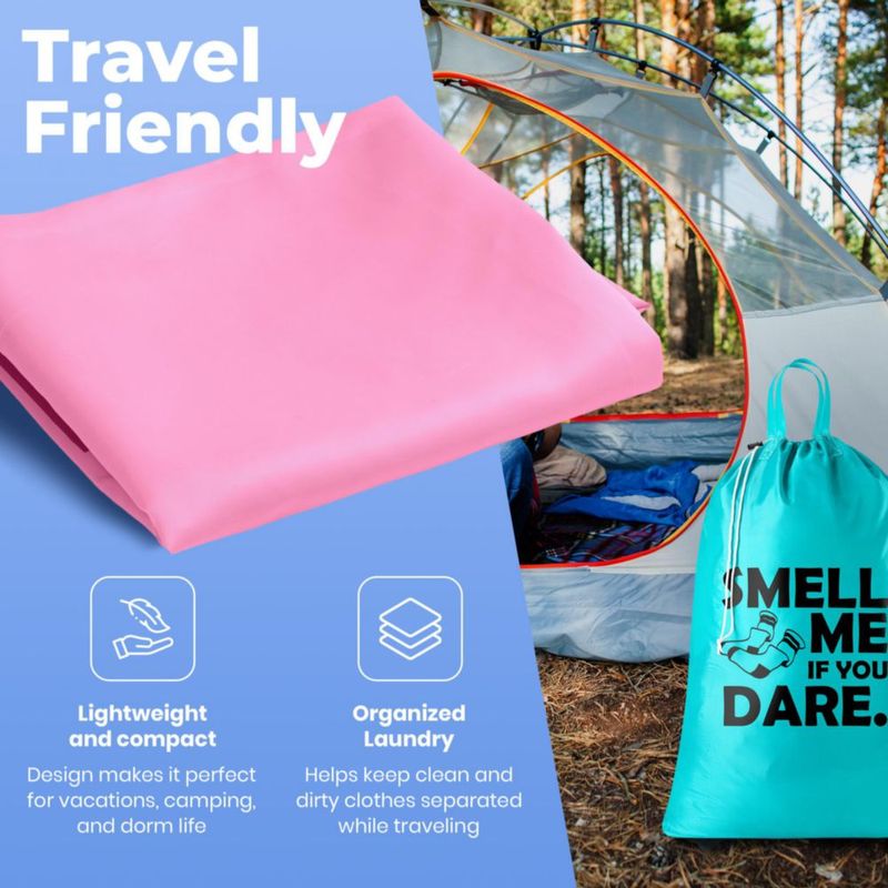 Bolsa de lavandería Handy Laundry 61x91 cm paquete de 2 rosa‑turquesa