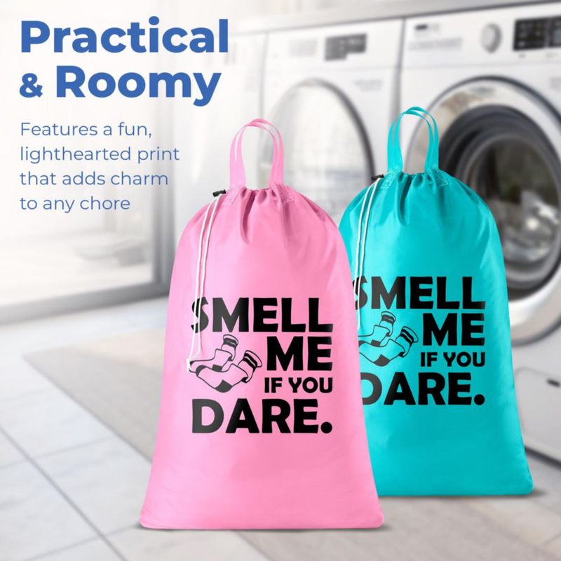 Bolsa de lavandería Handy Laundry 61x91 cm paquete de 2 rosa‑turquesa