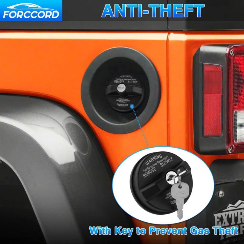 Tapa de combustible con cierre Forccord para Jeep Wrangler (TJ‑JT)
