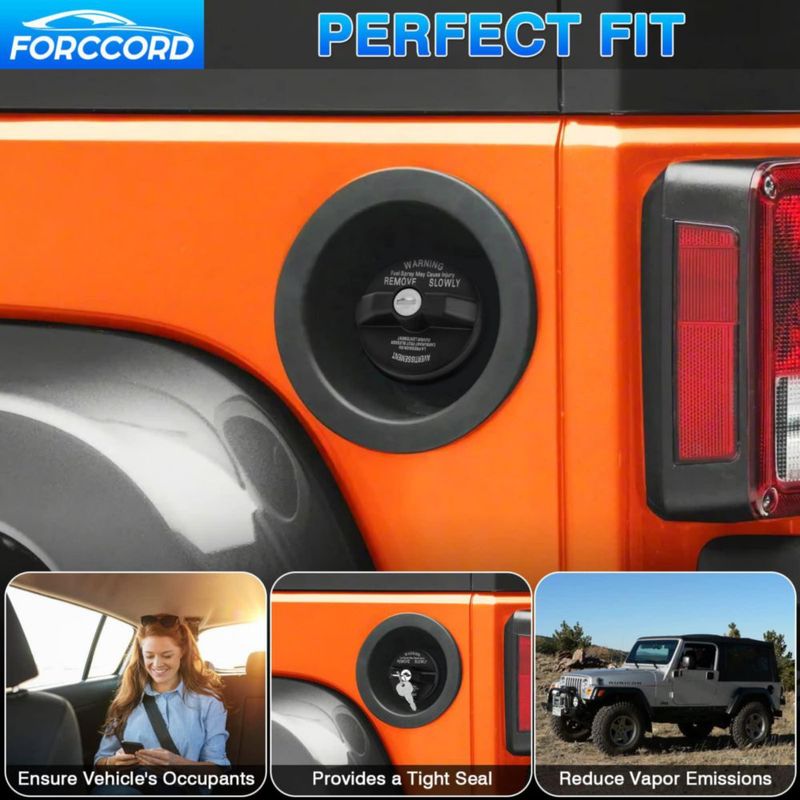 Tapa de combustible con cierre Forccord para Jeep Wrangler (TJ‑JT)